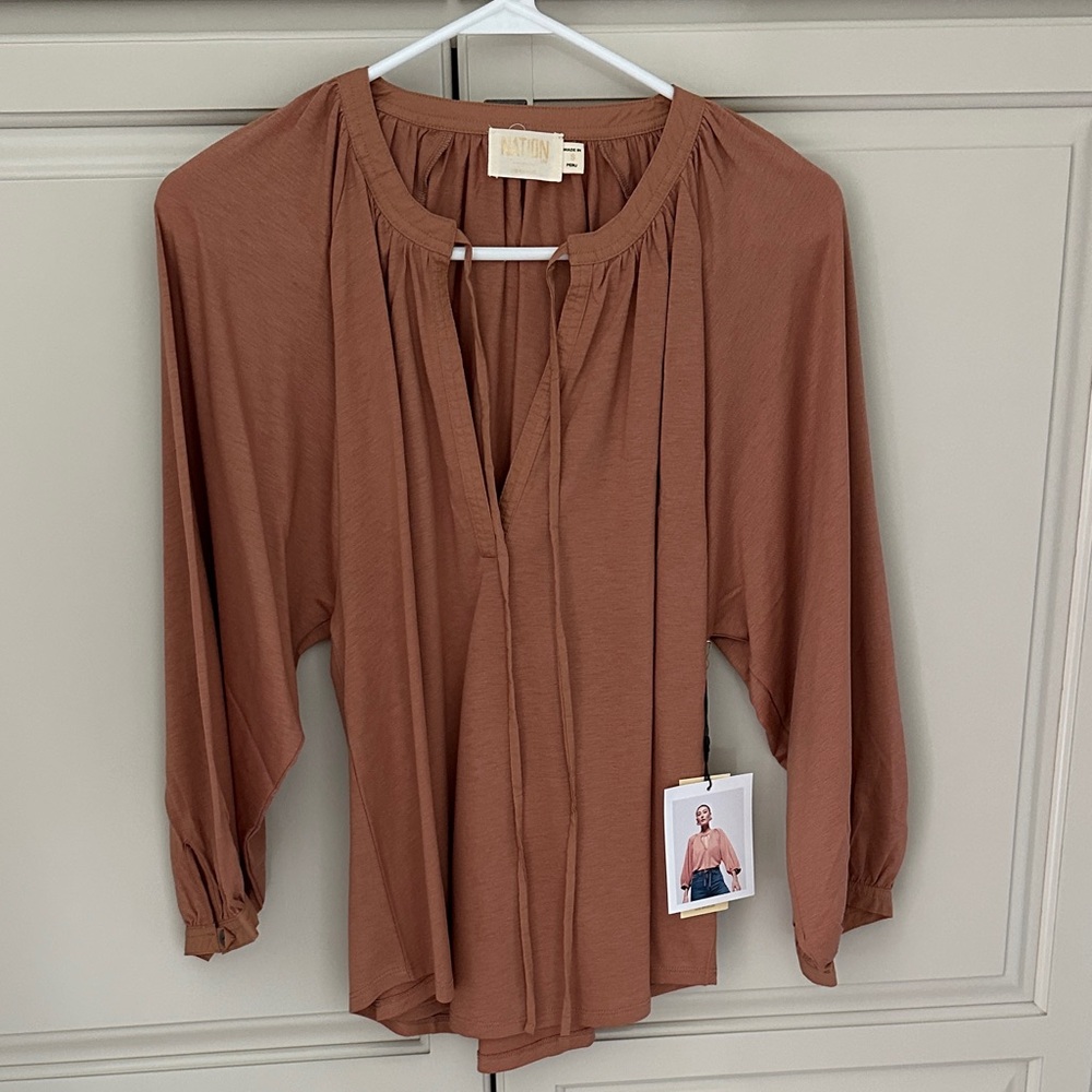 Nation LTD Rust Blouse NWT